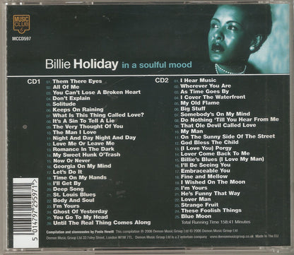 BILLIE HOLIDAY - In A Soulful Mood (2 CDs)