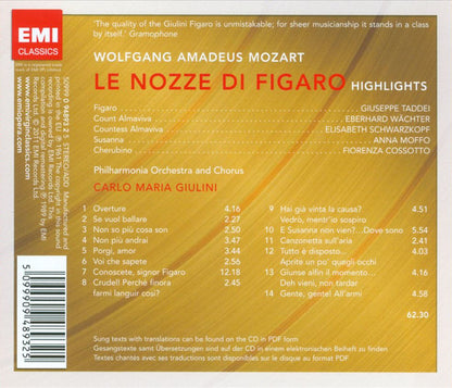 Mozart: Le Nozze Di Figaro (HIGHLIGHTS) - SCHWARZKOPF / GIULINI / PHILARMONIA ORCHESTRA