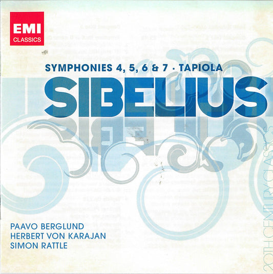 Sibelius: Symphonies Nos. 4. 5. 6 & 7: RATTLE, KARAJAN, BERLIN PHILARMONIC (2 CDs)