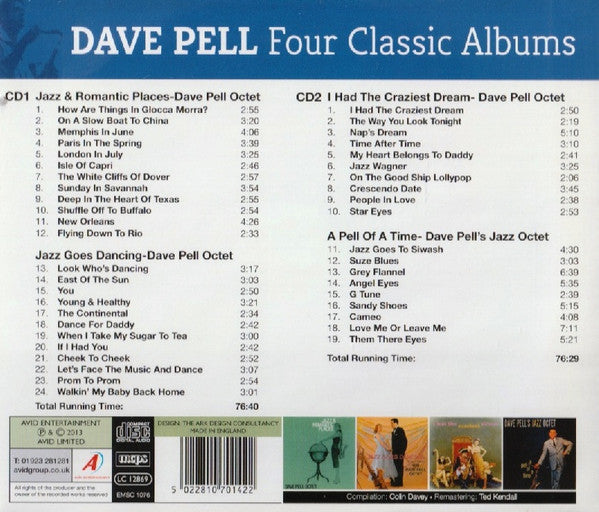 DAVE PELL: FOUR CLASSIC ALBUMS (JAZZ AND ROMANTIC PLACES / JAZZ GOES DANCING / I HAD THE CRAZIEST DREAM / A PELL OF A TIME) (2CD)