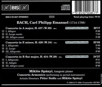 C.P.E. Bach: Complete Keyboard Concertos, Vol. 7 - Miklós Spányi, Concerto Armonico