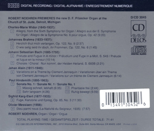 PREMIERES - ROBERT NOEHREN, ORGAN
