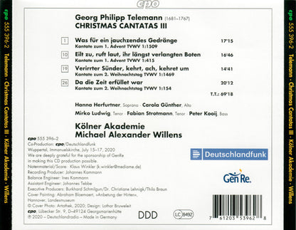 Telemann: Christmas Cantatas, Vol. 3 - Kölner Akademie, Michael Alexander Willens