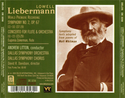 LIEBERMANN: Symphony No. 2, Concerto for Flute - Eugenia Zukerman, Dallas Symphony Orchestra