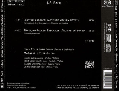 Bach: Secular Cantatas, Vol. 5: Birthday Cantatas - Bach Collegium Japan, Masaaki Suzuki