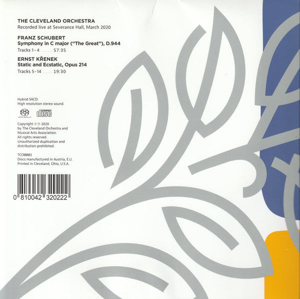 SCHUBERT: Symphony No. 9 / KRENEK: Static and Ecstatic, Op. 214 - Cleveland Orchestra, Franz Welser-Most