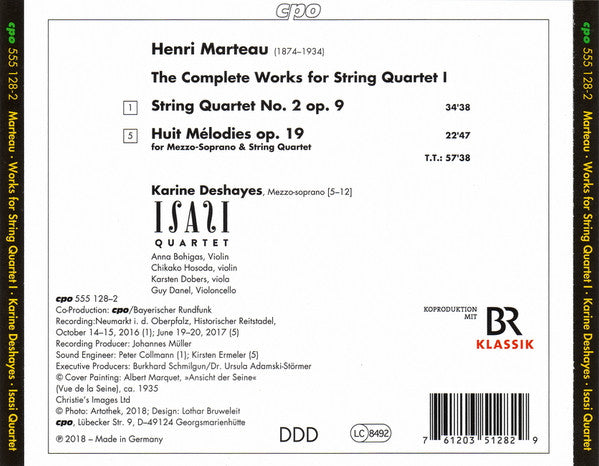Marteau: Complete Works for String Quartet, Vol. 1 - Isasi Quartet