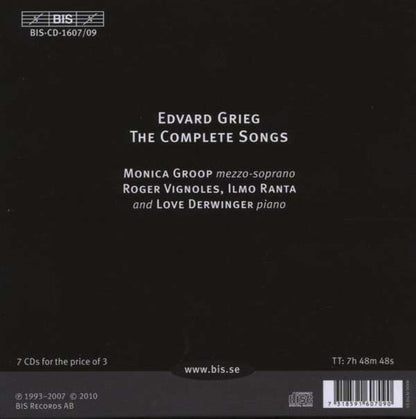 Grieg: The Complete Songs - Monica Groop, Roger Vignoles, Ilmo Ranta, Love Derwinger (7 CDs)