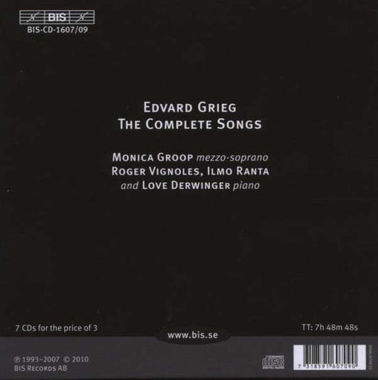 Grieg: The Complete Songs - Monica Groop, Roger Vignoles, Ilmo Ranta, Love Derwinger (7 CDs)