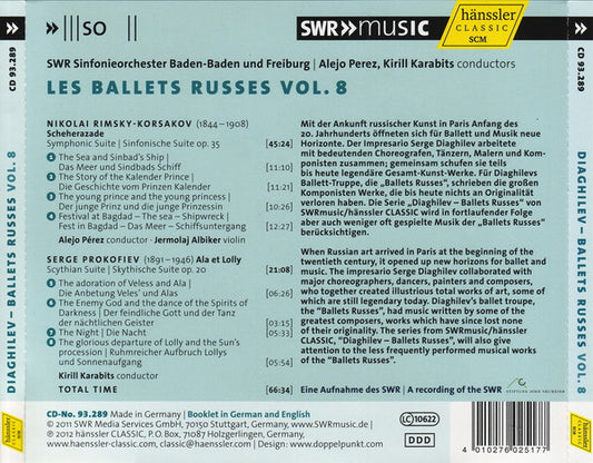RIMSKY-KORSAKOV & PROKOFIEV: Les Ballet Russes Vol.8 - SO Baden-Baden und Freiburg