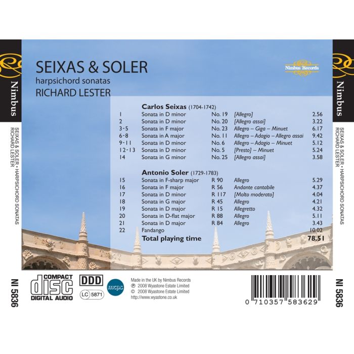 Seixas & Soler: Harpsichord Sonatas - Richard Lester