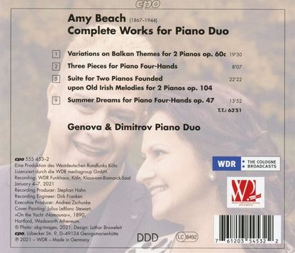 Beach: Complete Works for Piano Duo - Genova & Dimitrov Piano Duo