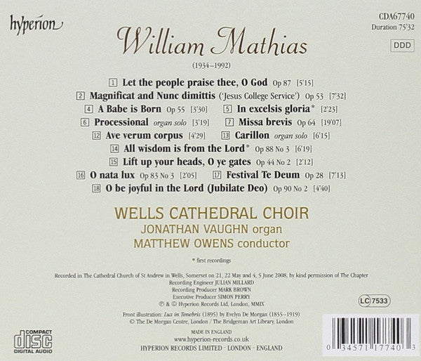 Matthias: Choral Music - Wells Cathedral Choir, Matthew Owens