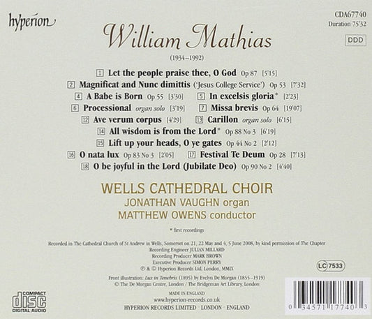 Matthias: Choral Music - Wells Cathedral Choir, Matthew Owens