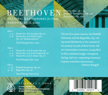 BEETHOVEN: The Final Masterworks For Piano - Andrew Rangell