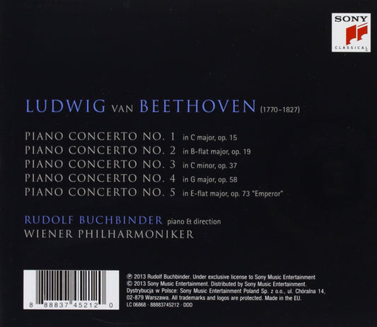 BEETHOVEN: PIANO CONCERTOS - BUCHBINDER, VIENNA PHILHARMONIC (3 CDS)