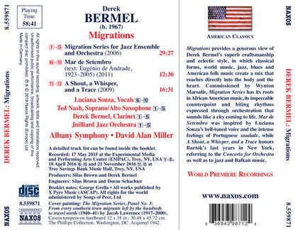 Bermel: Migration Series - Mar de Setembro - A Shout, A Whisper and a Trace - Albany Symphony