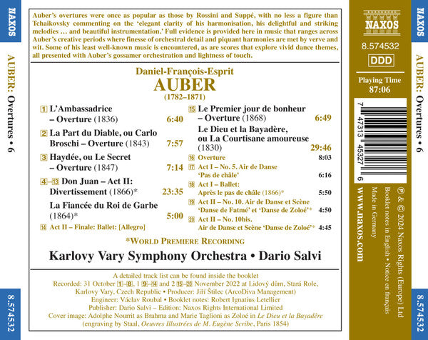 Auber: Overtures, Vol. 6 -  Karlovy Vary Symphony Orchestra