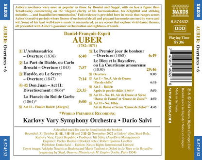Auber: Overtures, Vol. 6 -  Karlovy Vary Symphony Orchestra