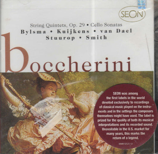 BOCCHERINI: STRING QUINTETS & CELLO SONATAS - BYLSMA, KUIJKENS, VAN DAEL (2 CDs)