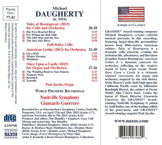 Daugherty: Tales of Hemingway, American Gothic & Once Upon a Castle - Nashville Symphony