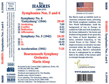 Harris: Symphonies Nos. 5 & 6 - Bournemouth Symphony Orchestra, Marin Alsop