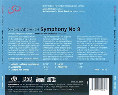 Shostakovich: Symphony No. 8 - MSTISLAV ROSTROPOVICH (HYBRID SACD)