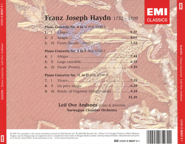 Haydn: Piano Concertos - LEIF OVE ANDSNES, Norwegian Chamber Orchestra