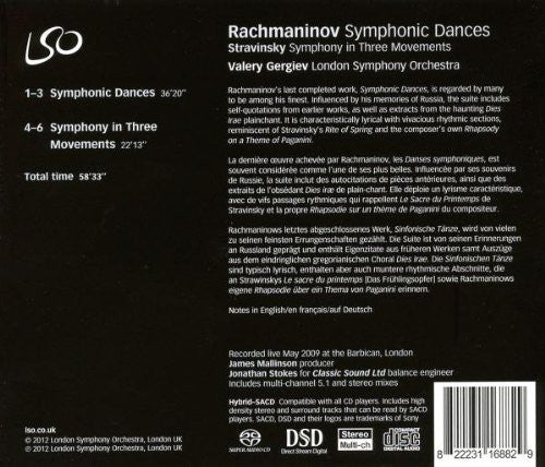 Rachmaninov: Symphonic Dances / Stravinsky: Symphony In Three Movements - VALERY GERGIEV / LONDON SYMPHONY ORCHESTRA (HYBRID SACD)