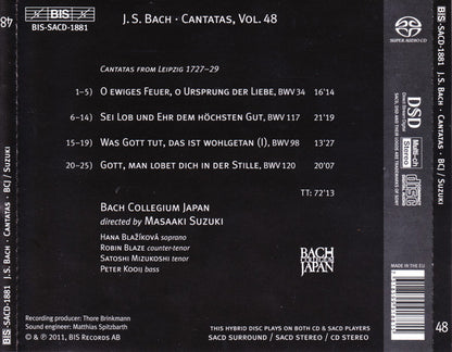 Bach, J.S.: Cantatas, Vol. 48 - Suzuki, Bach Collegium Japan  (Hybrid SACD)
