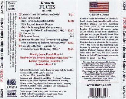FUCHS: Canticle to the Sun / United Artists - Timothy Jones, London Symphony Orchestra, JoAnn Falletta