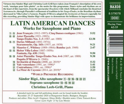 Latin American Dances: Works For Saxophone And Piano -  Christina Leeb-Grill,  Sàndor Rigò