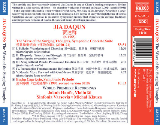 Daqun: The Wave of Surging Thoughts; Bashu Capriccio - Jakub Haufa, Sinfonia Varsovia, Michał Klauza