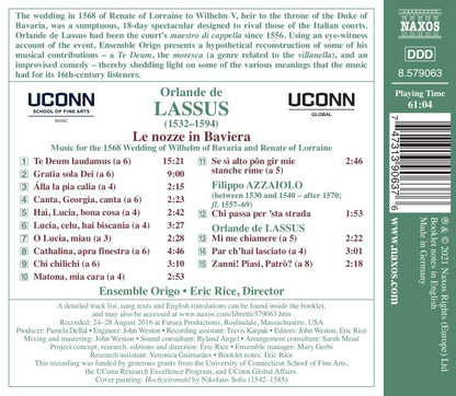 Lassus: Le Nozze in Baviera - Ensemble Origo