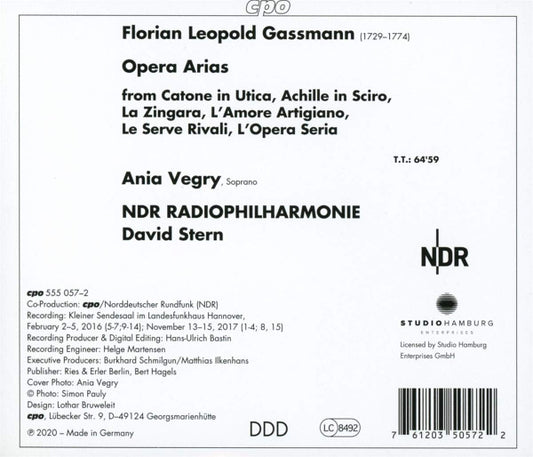 Gassmann: Ah, ingrato amor - Ania Vegry, NDR Radiophilharmonie, David Stern