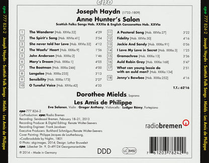 Haydn: Anne Hunter's Salon, Scottish Folk Songs, & English Canzonettas - Les Amis De Philippe