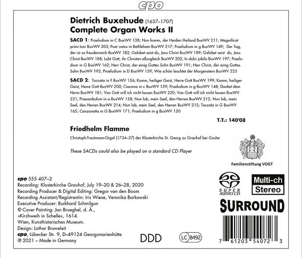 BUXTEHUDE: COMPLETE ORGAN WORKS, VOL. 2 - Friedhelm Flamme (2 SACDS)