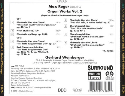 REGER: ORGAN WORKS, VOL. 2 - WEINBERGER (2 Hybrid SACDs) (Copy)