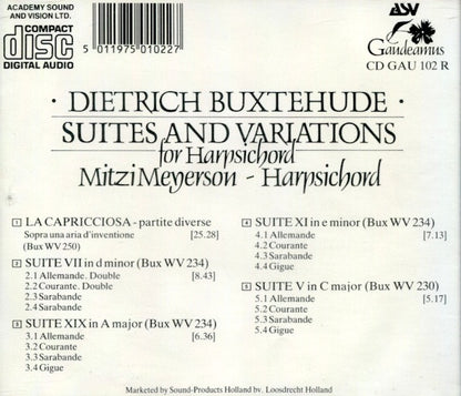 BUXTEHUDE: Suites & Variations for Harpsichord - Mitzi Meyerson