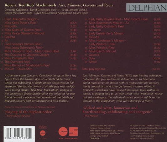 Mackintosh: Airs, Minuets, Gavotts And Reels - Concerto Caledonia