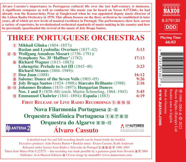 3 Portuguese Orchestras - Nova Filarmonia Portuguesa, Orquestra Do Algarve, Orquestra Sinfónica Portuguesa