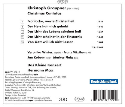 Graupner: Frohlocke, Werte Christenheit (Christmas Cantatas)
