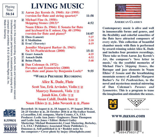 Living Music: New Chamber Music for Flute