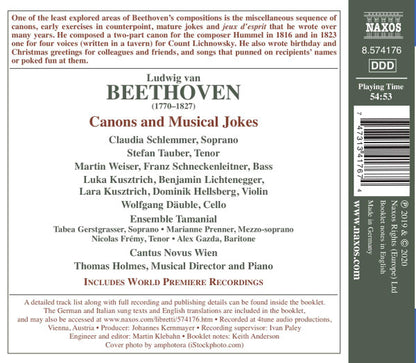 Beethoven: Canons & Musical Jokes - Ensemble Tamanial, Cantus Novus Wien, Thomas Holmes