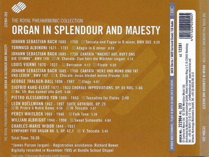 Organ In Splendour And Majesty - James Parson (Hybrid SACD)