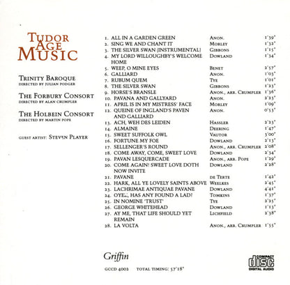 TUDOR AGE MUSIC - Trinity Baroque, Forbury Consort
