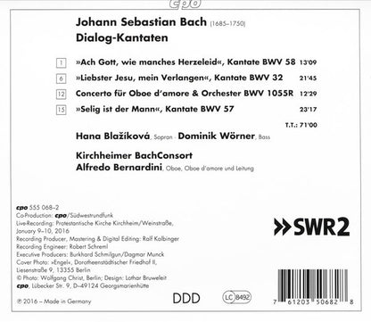 Bach: Dialog-Kantaten - Hana Blažíková, Dominik Wörner, Kirchheimer BachConsort, Alfredo Bernardini