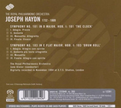 Haydn: Symphonies No. 101 "The Clock" & 103 "Drum Roll" - Jane Glover, Royal Philharmonic (Hybrid SACD)