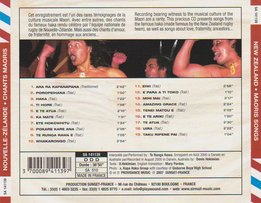 New Zealand Maoris Songs - TE RUNGA RAWA