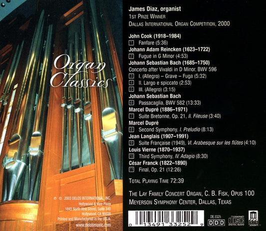 Organ Classics - James Diaz